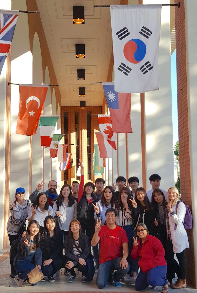 USC students welcoming visiting OT students from Inje University, Soonchunhyang University, and Yonsei University (South Korea), February 2017