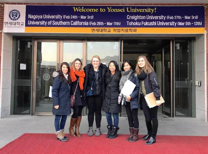 USC students at the Yonsei University Department of Occupational Therapy in Wonju, South Korea