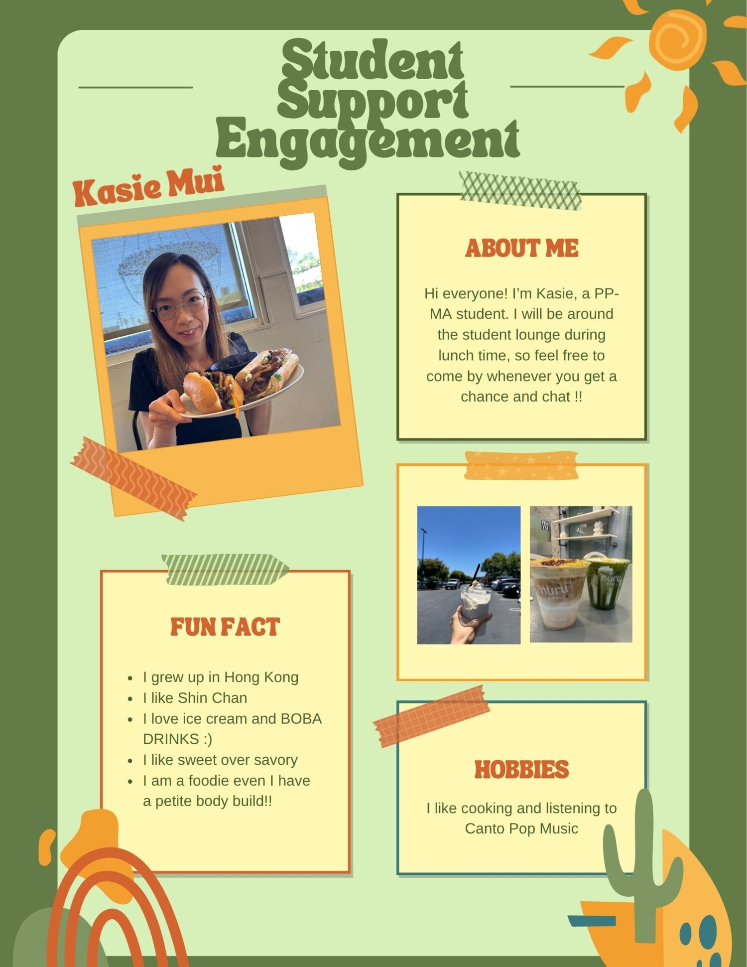 Poster introducing Kasie Mui
