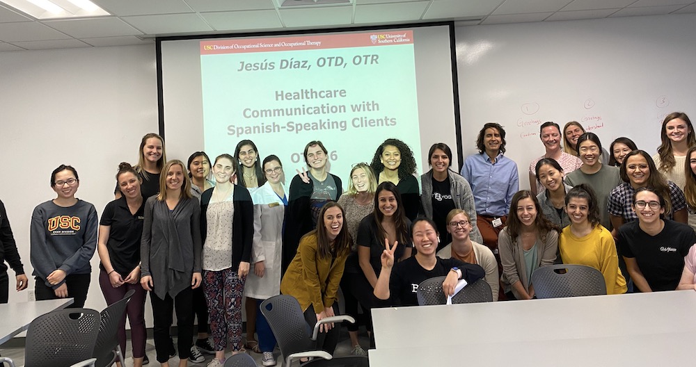 The Spring 2020 cohort of OT 566 with Dr. Díaz