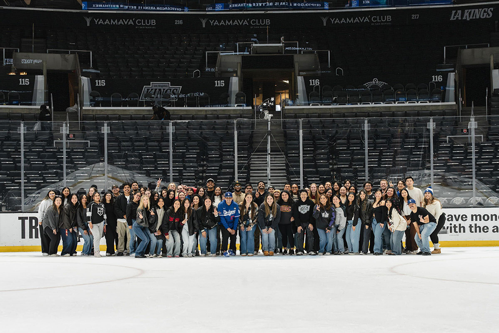 Group photo at the LA Kings game