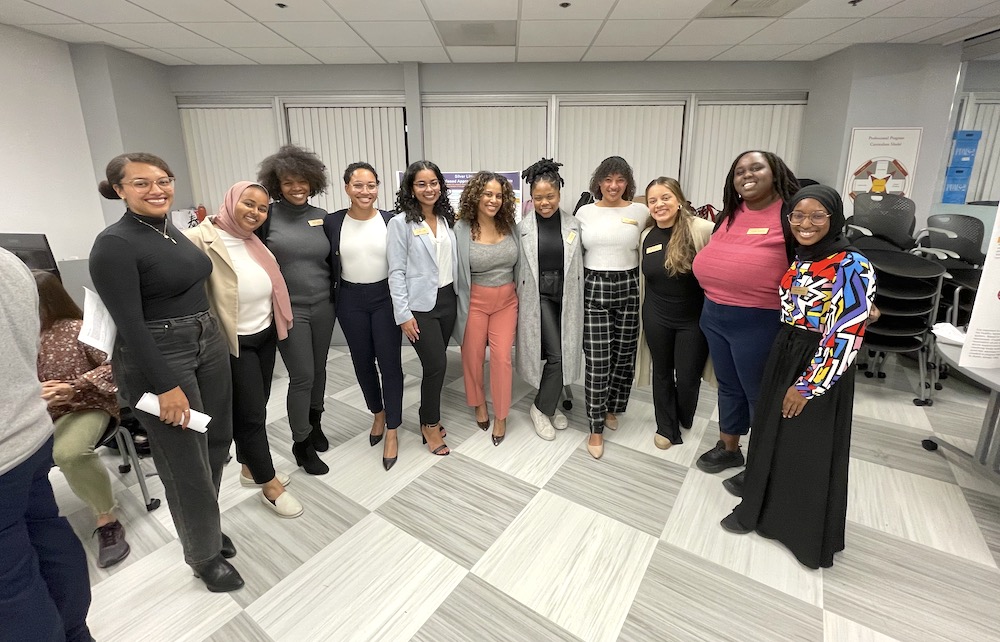 Some of my peers, a group of Black women who will be future occupational therapists, and Dr. Anvarizadeh!