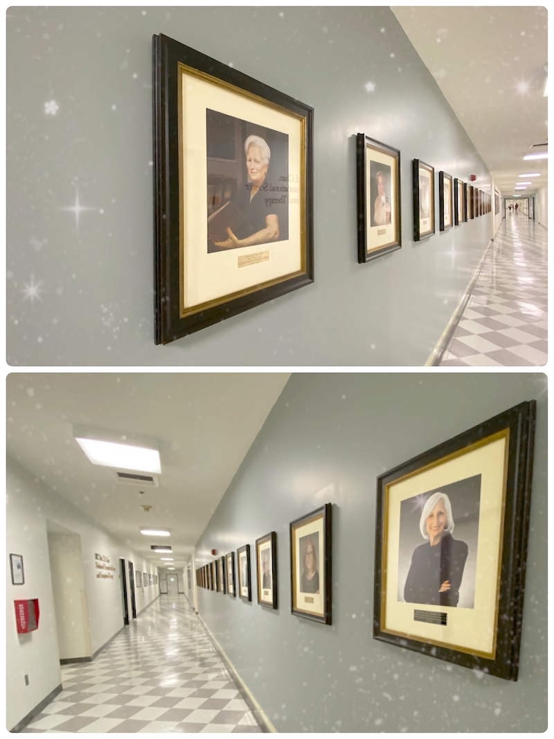 The Hall of Fame in the main hall of USC Chan