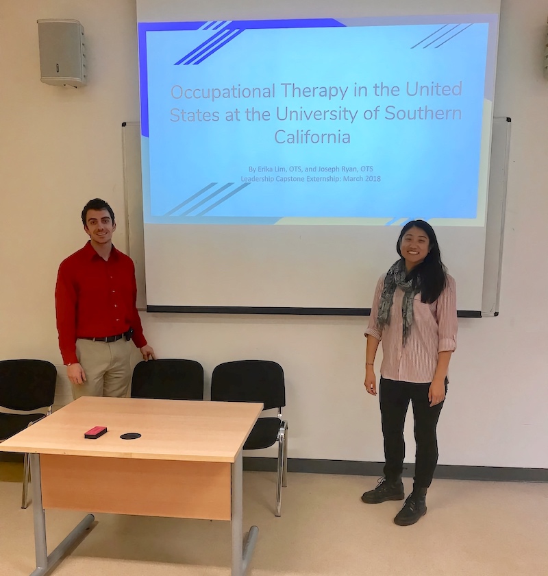 Joe and I presenting on our community-based OT programs to UCC OT students
