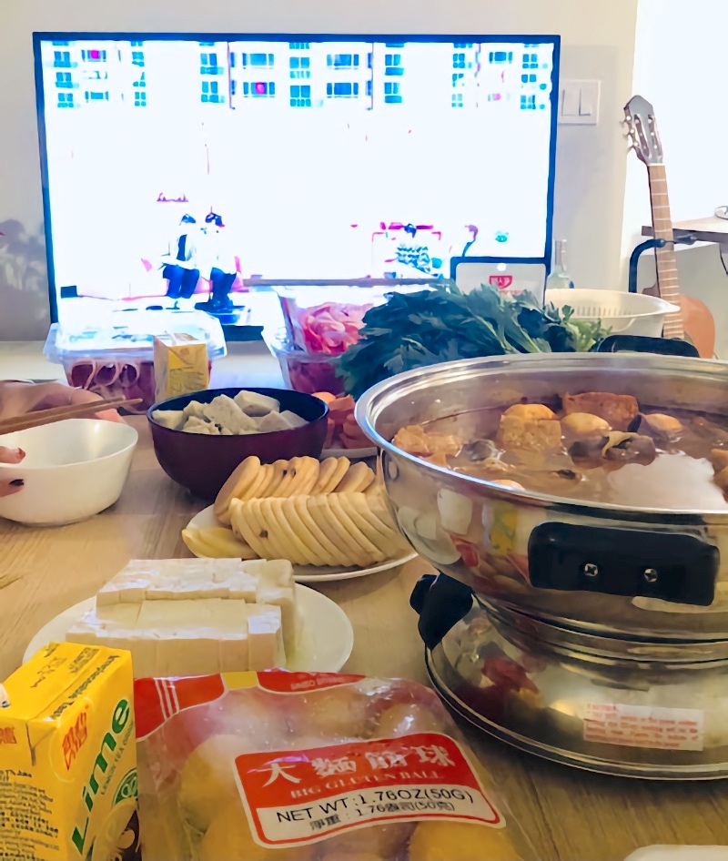 Celebrating Lunar New Year 2022 with home-made hot pot and Chinese New Year’s Gala.