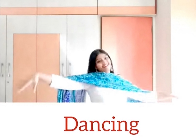 Kashvi enjoying dance, Being herself!