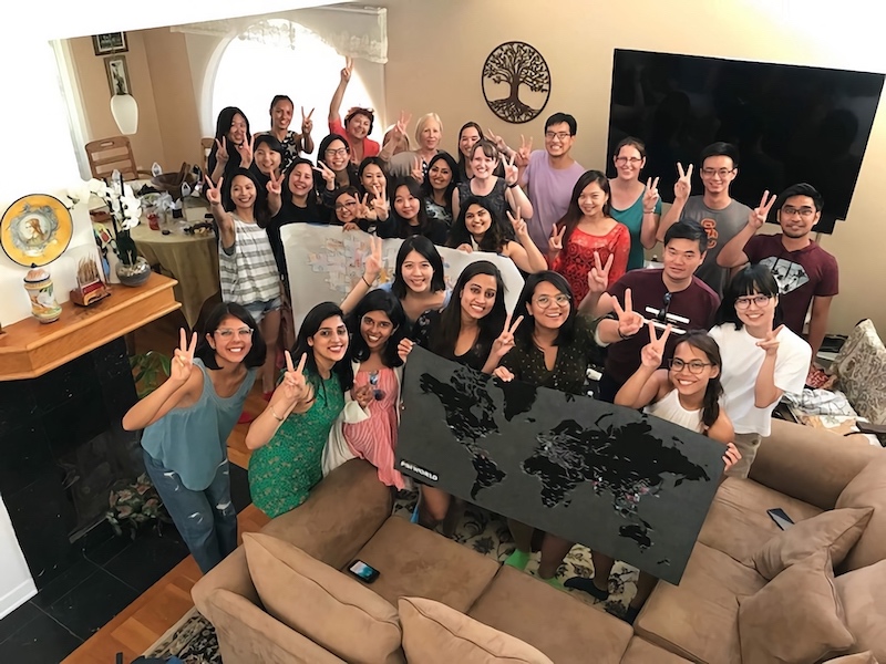 The Post-Professional students went to Dr. Blanche's house and had a BBQ party together