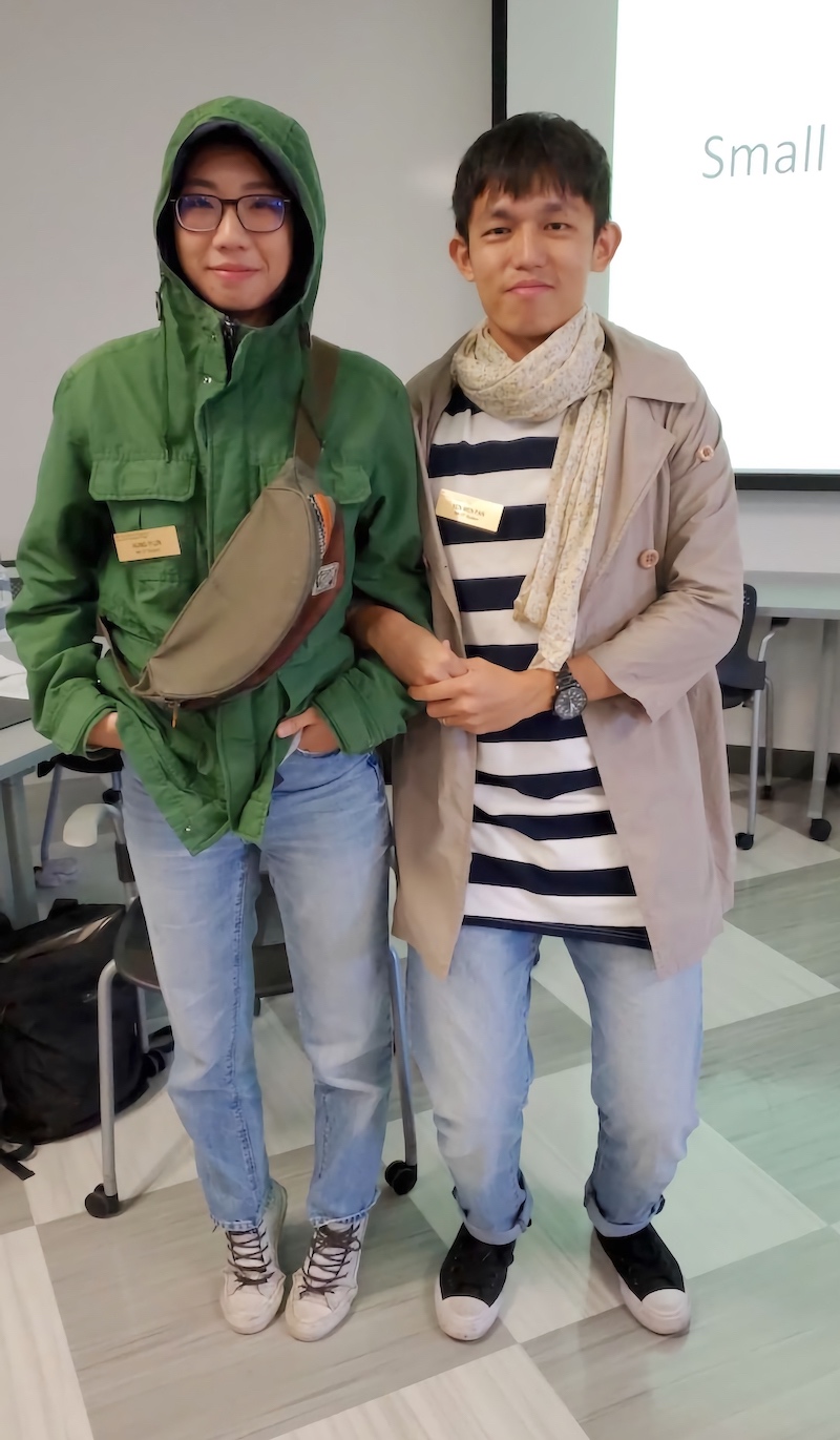 A couple who dressed up as each other