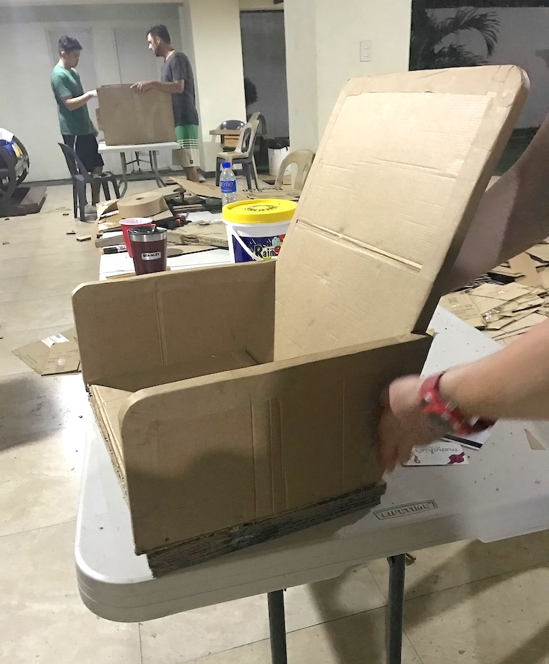 Cardboard chair base