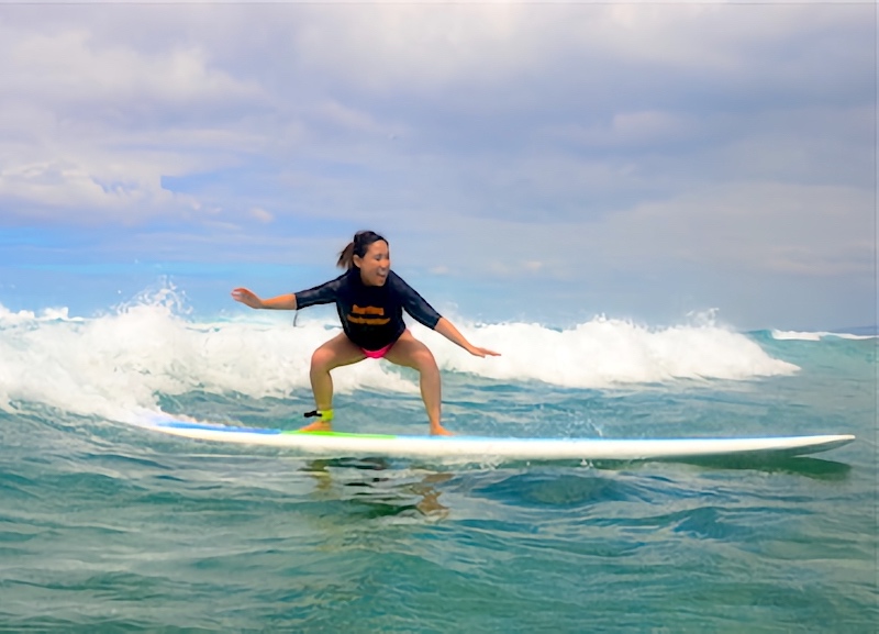I also was able to try a new occupation during my time in Hawaii: surfing!