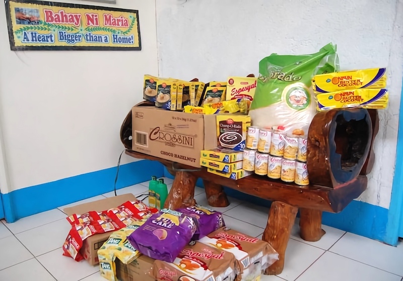 Supplies donated at Bahay Ni Maria