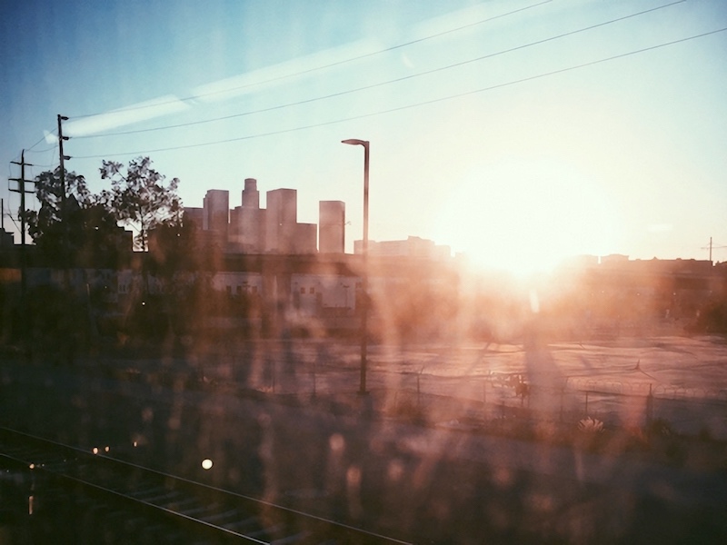LA city view from Metro