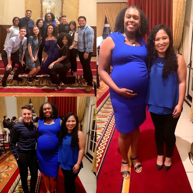 End of the year banquet images with graduate family housing staff and my supervisor Jasmine King