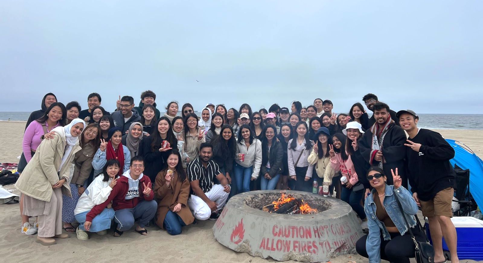 Picture of the Last Class BBQ Bonding in Dockweiler beach organized by Global Initiatives!