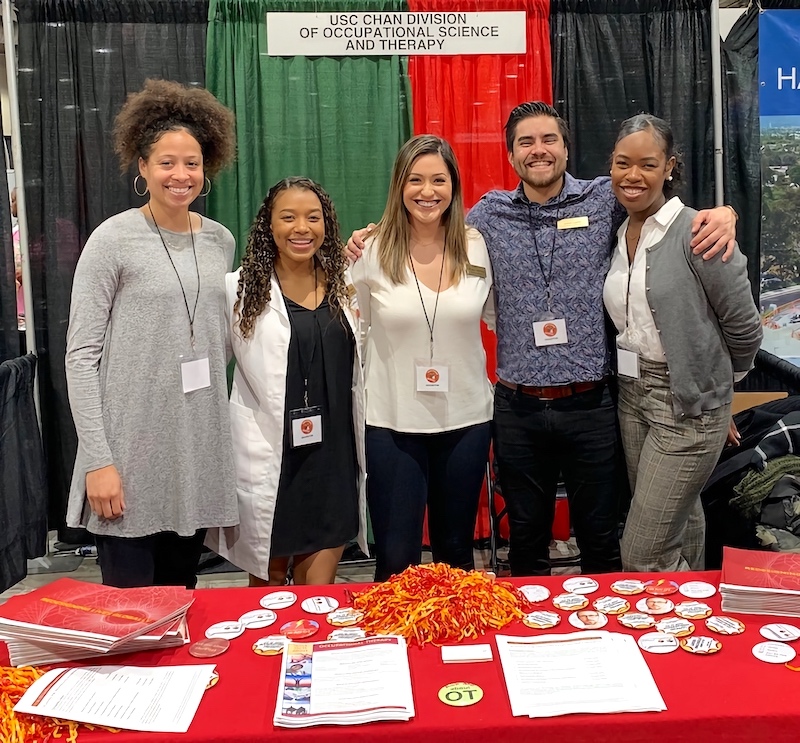 USC occupational therapists and occupational therapy student ambassadors at the Black College Expo Event at the Los Angeles Convention Center