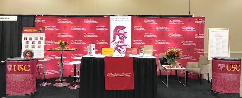 USC’s booth at the Occupational Therapy Association of California (OTAC) Conference.